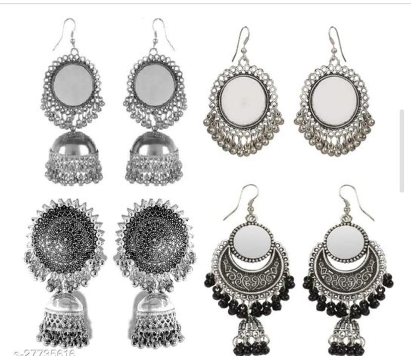 Combo of oxidies earrings uploaded by Apni pasand on 7/29/2021