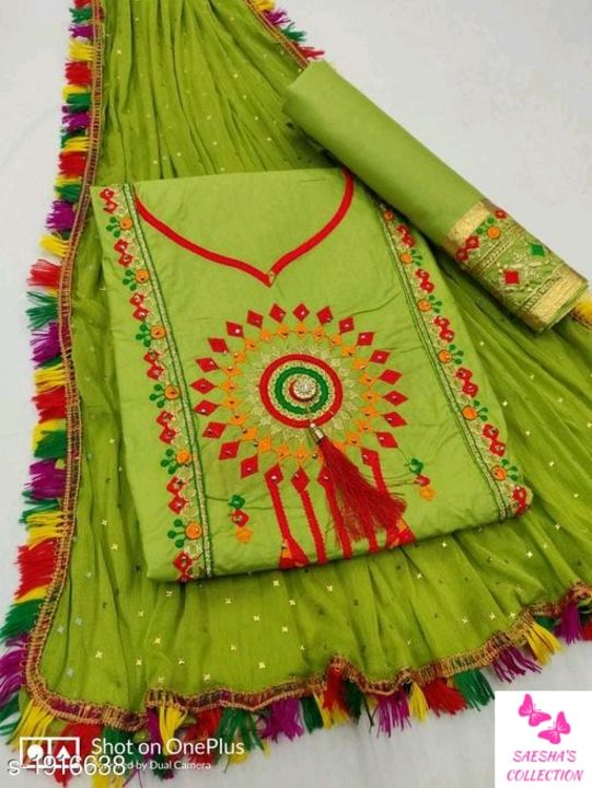 Post image Embroidered dress material.....