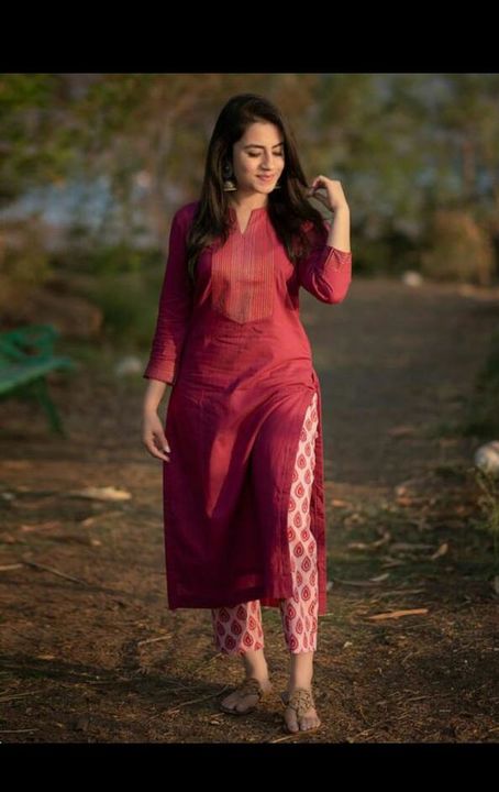 Kurti with pant plazzo uploaded by business on 7/29/2021