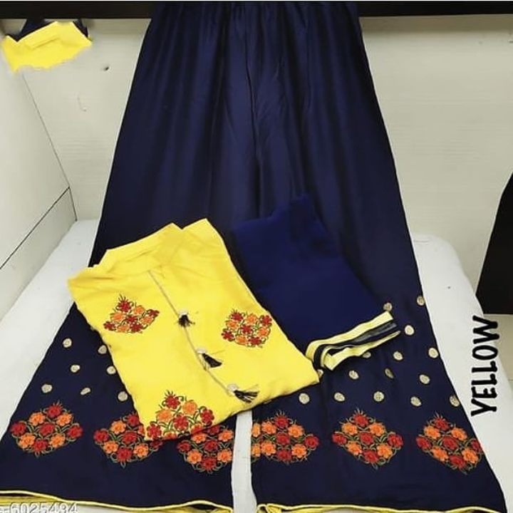 Embroidered kurti set uploaded by business on 7/29/2021