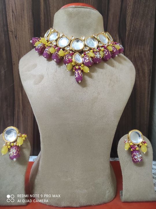 Heavy kundan necklace uploaded by RK jewellers on 7/30/2021