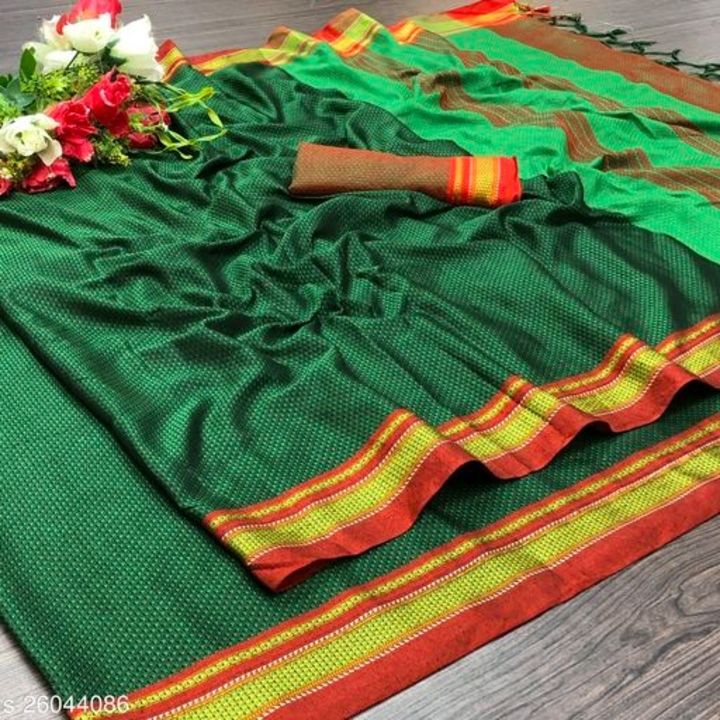 Post image Cotten silk khan sarees.  Color all available.  Price- only 950/-