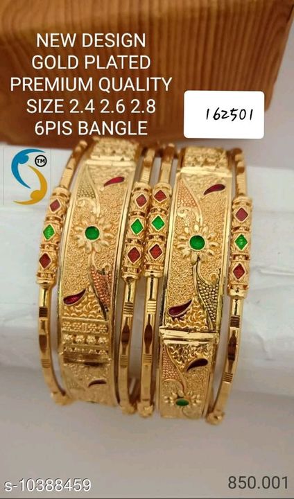 Post image Whatsapp -&gt; https://ltl.sh/zCB9HOjs (+919810580611)Catalog Name:*Diva Colorful Bracelet &amp; Bangles*Base Metal: AlloyPlating: Gold PlatedStone Type: Artificial Stones &amp; BeadsSizing: Non-AdjustableType: Bangle SetMultipack: 1Sizes:2.4, 2.6, 2.8Easy Returns Available In Case Of Any Issue*Proof of Safe Delivery! Click to know on Safety Standards of Delivery Partners- https://ltl.sh/y_nZrAV3