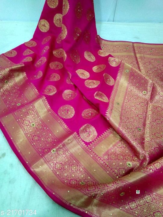 Chanderi silk sares uploaded by business on 7/30/2021