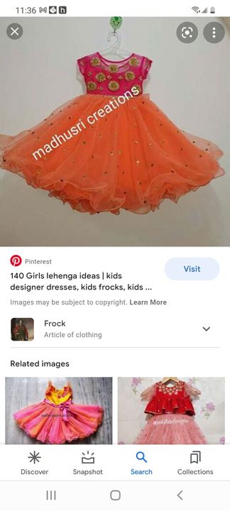 Post image I want 2 Pieces of Kids long frocks and lehrngas.
Below are some sample images of what I want.