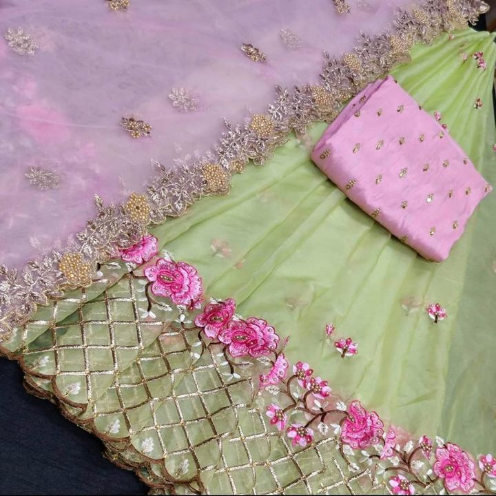 Post image *New arrivals*
*Half Saree Now In Trend*
😍Pure organza lengha cover with beautiful embroidery work with with handtouch pearl work all over along with work blouse and cutwork Duppta !!
Lehenga: 3 meters        Blouse : 1 meter approxDuppta : 2.5 meters 
🥳Price : 1200+$/- 


Ready Stock!
🥰🥰🥰🥰🥰🥰🥰🥰🥰