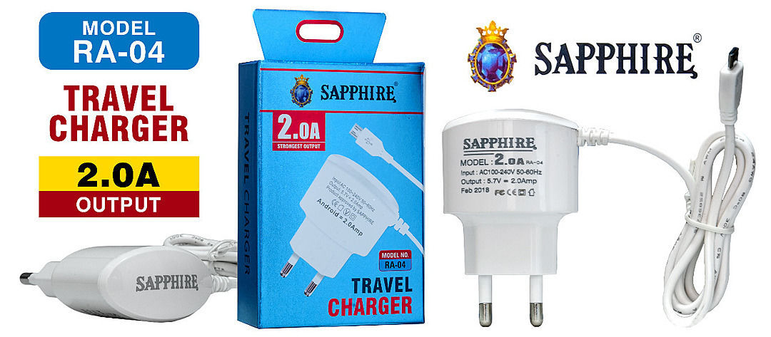 Sapphire Charger(2amp) uploaded by Shree Krishna Electronic  on 8/26/2020