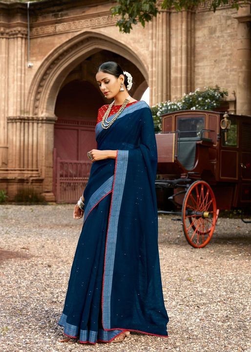 Linen silk saree uploaded by 23style_hub on 7/31/2021