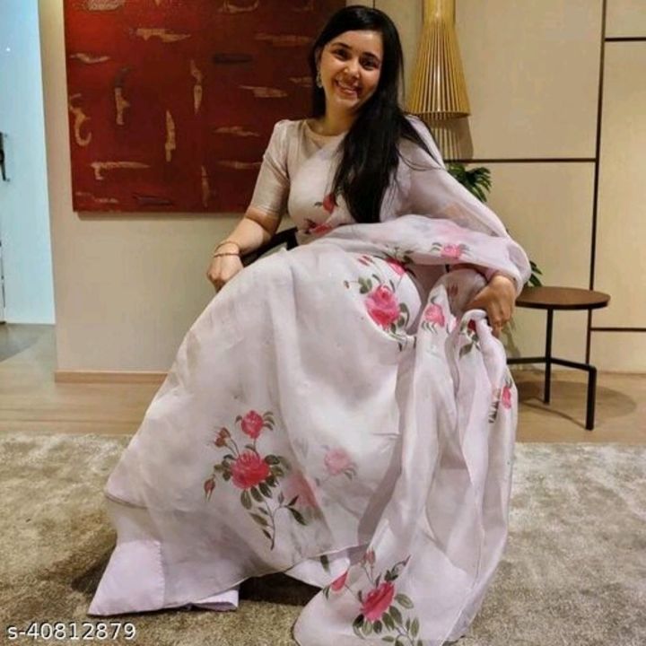 Organza saree uploaded by business on 7/31/2021