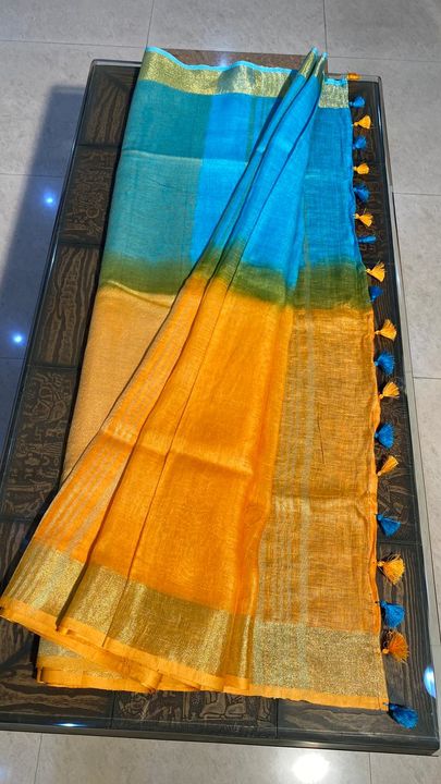Linen by linen saree uploaded by The wardobe mantra on 7/31/2021