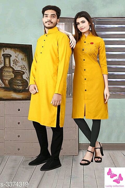 Post image Hi everyone see this new combo pack of man and woman kurta's it is in every size........
You can contect us for the order on this given no. 9131404179
And for more new updates you can join our group on the given link ...... 
https://chat.whatsapp.com/Gu9iTG7c1yjAfUjhAgjTd2