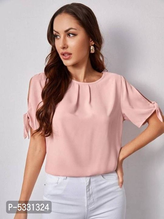 Fancy crepe knot top uploaded by business on 8/1/2021