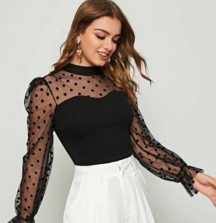 PARTYWEAR NET TOP uploaded by Glam Fashion on 8/1/2021