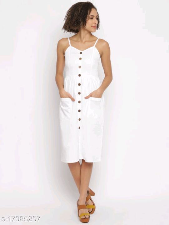 White button midi dress uploaded by business on 8/1/2021