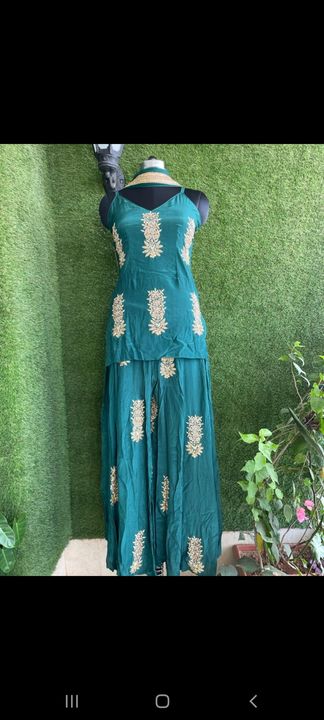 Embroidered sharara set uploaded by business on 8/1/2021