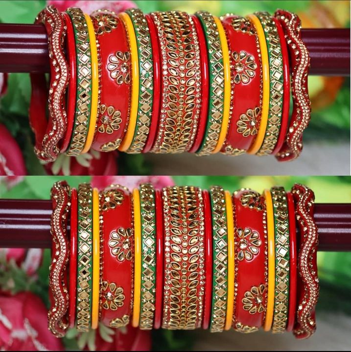 Regular use handcrafted Lac Bangles Design for women Multicolor