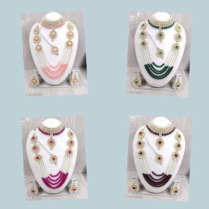 Post image Whatsapp -&gt; https://ltl.sh/zCDxNAJ- (+919675112566)
Catalog Name:*Diva Chic Jewellery Sets*
Base Metal: Alloy
Plating: Gold Plated
Stone Type: Cubic Zirconia
Type: Necklace Earrings Maangtika
Multipack: 1
Easy Returns Available In Case Of Any Issue
*Proof of Safe Delivery! Click to know on Safety Standards of Delivery Partners- https://ltl.sh/y_nZrAV3