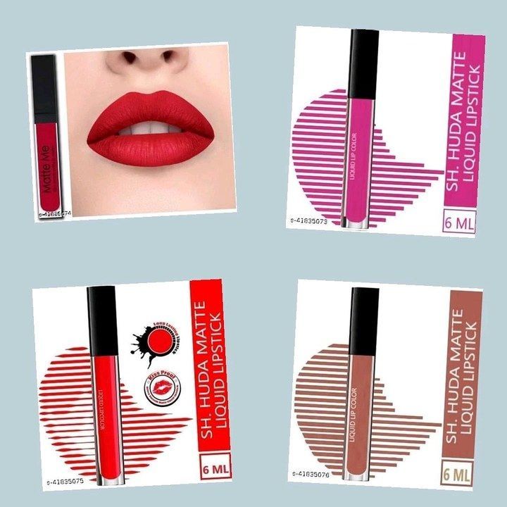 Post image Whatsapp -&gt; https://ltl.sh/zCDxNAJ- (+919675112566)
Catalog Name:*Sh.Huda Superior Stylish Lipsticks*
Brand: Others
Finish: Matte
Color: Product Dependent
Type: Liquid
Multipack: 1
Dispatch: 2-3 Days
Easy Returns Available In Case Of Any Issue
*Proof of Safe Delivery! Click to know on Safety Standards of Delivery Partners- https://ltl.sh/y_nZrAV3