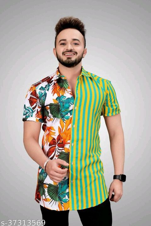 Cool designer Printed mens shirts
Fabric: Cotton Linen
Sleeve Length: Short Sleeves
Multipack: 1
Siz uploaded by business on 8/2/2021