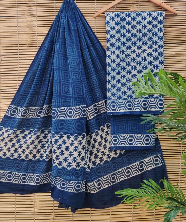 Post image Cotton hand block printed suits with cotton Dupatta 
Top = 2.5 mtr. ( Cotton ) Bottom = 2.5 mtr ( cotton )Dupatta = 2.5 mtr. ( Cotton. Mulmul ) 
Contact no whatsapp chat 8952976338