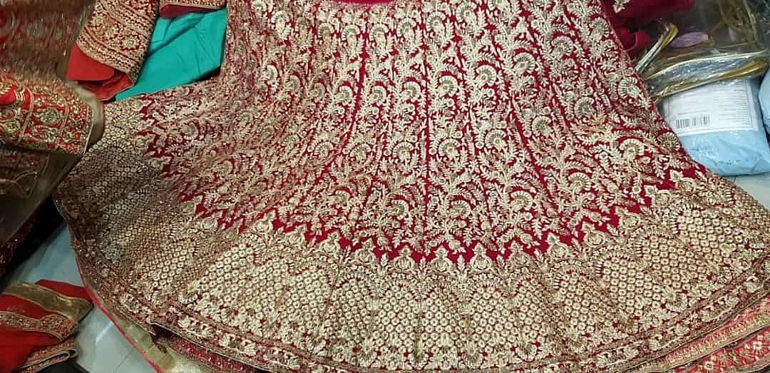 Post image Unstitched lehengas for more detail contact us