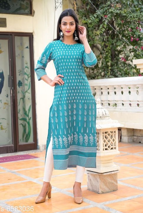 Women Printed Cotton Kurti uploaded by business on 8/2/2021