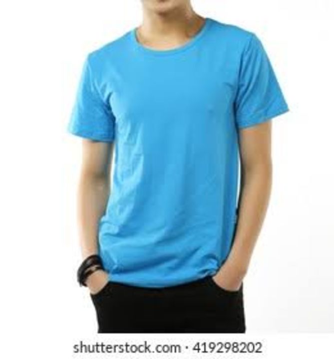 Post image I want 16 Pieces of Sky blue round neck plane tshirt.
Chat with me only if you offer COD.
Below is the sample image of what I want.