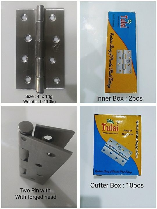 Hinges Premium 4" x 14g Two Pin uploaded by Tulsi Metal Works  on 2/2/2020