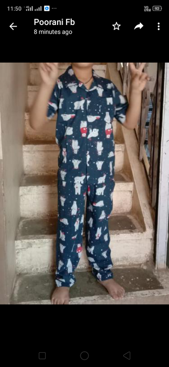 Post image I want 2 Pieces of Kids night suit for 7 std boy .
Below is the sample image of what I want.