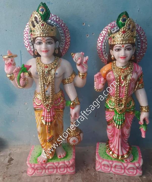 Marble Vishnu, Laxmi Pair  uploaded by LAXMI HANDICRAFTS CENTRE on 8/3/2021