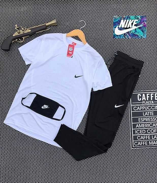 *BRAND —NIKE *

*Tracksuit*
*Superior Quality*

*HALF SLEEVES*

*dryfit Lycra Fabric*

*Sizes M/ L/  uploaded by Online shopping mesho  on 8/27/2020