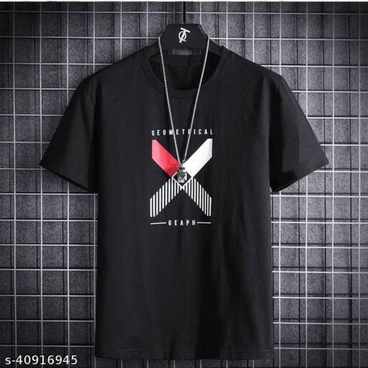 Stylish Black Cotton Tshirt for Men and Boys uploaded by business on 8/3/2021