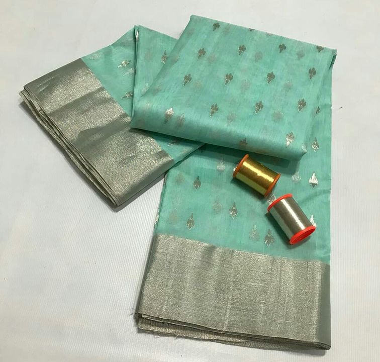 Chanderi heand loom saree uploaded by business on 8/3/2021