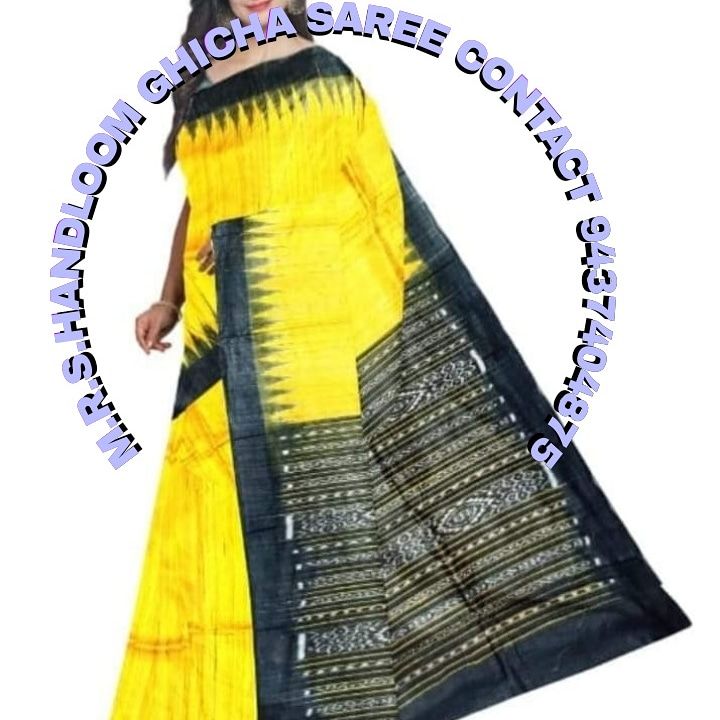 Hand weaven pure fine tussar ghicha saree with matching blouse piece available uploaded by business on 8/3/2021