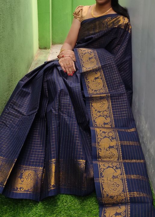 Sungudi cotton zari checks uploaded by Sri Priya Fashions on 8/4/2021