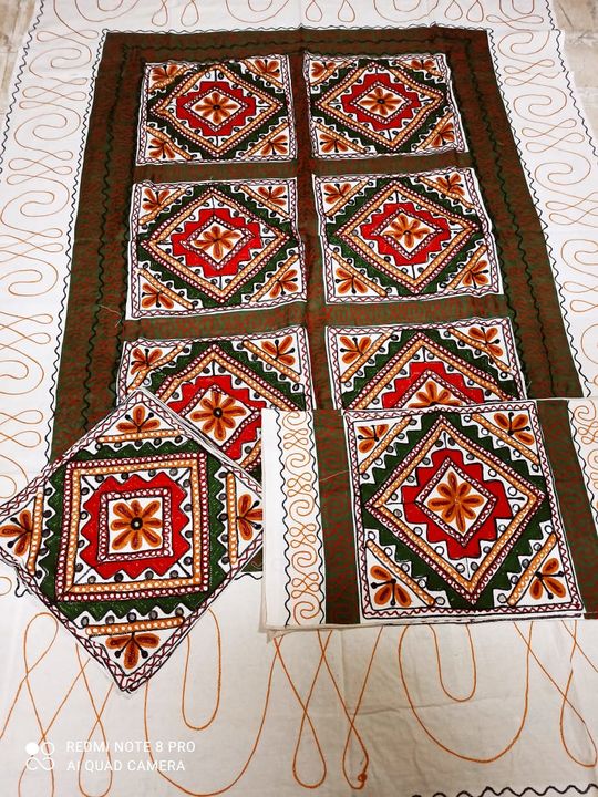Embroidery handicraft Diwan set uploaded by Hemangi Creations on 8/4/2021
