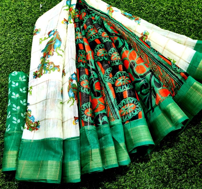 Post image Painting multicolor peacock digital print sarees full guarantee sarees 6.30 Mtrs SAREES RS. 499+$
North ship extra