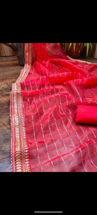 Organza silk saree uploaded by business on 8/4/2021