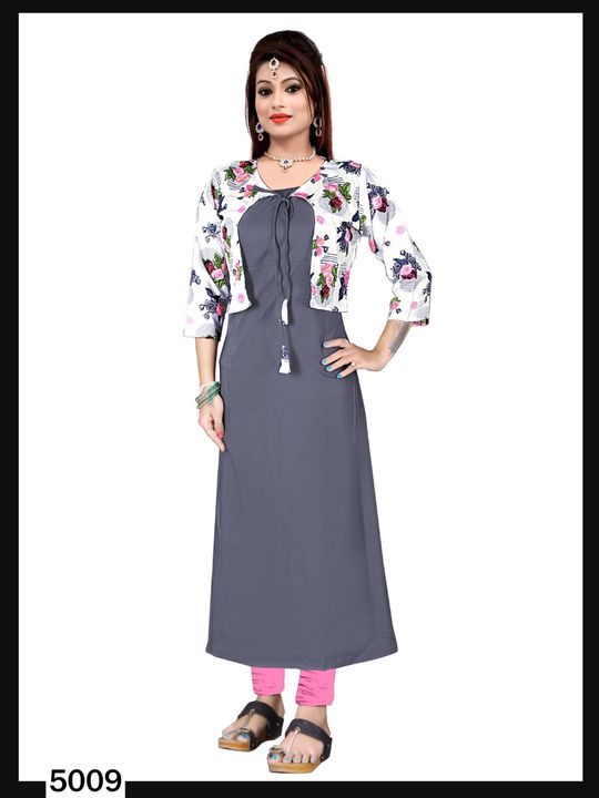 ROYAL CRAPE KURTI WITH KOTI uploaded by business on 8/4/2021