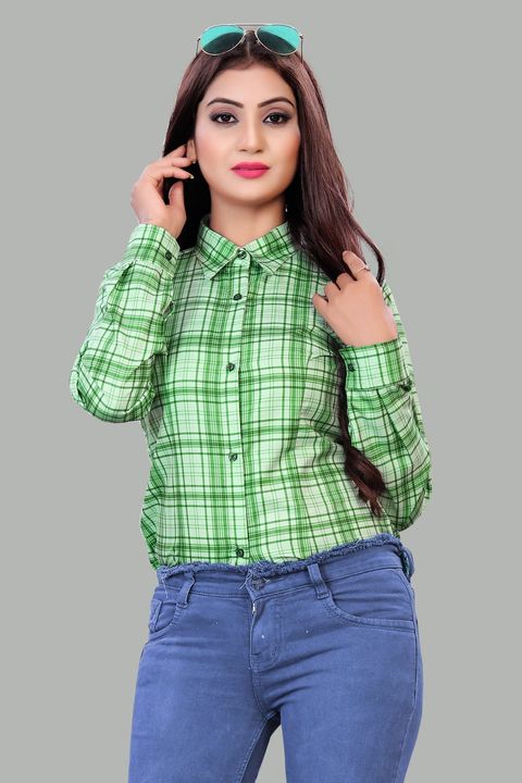 Green checked shirt  uploaded by business on 8/4/2021
