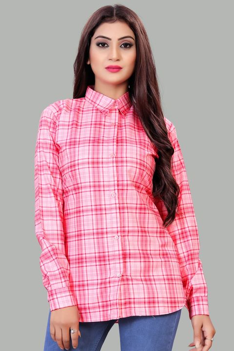 Pink checked shirt  uploaded by business on 8/4/2021