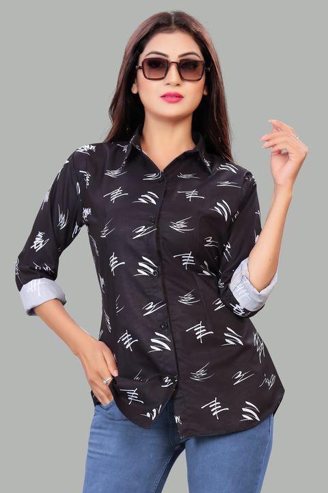 Black shirt woman uploaded by Bhumi fashion on 8/4/2021