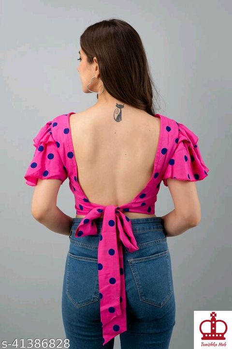 Dotted off shoulder top uploaded by business on 8/5/2021