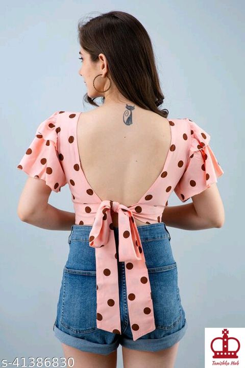 Dotted off shoulder top uploaded by business on 8/5/2021