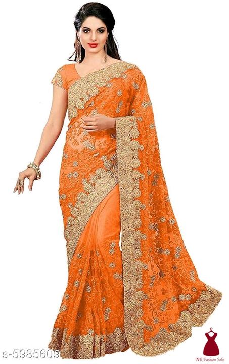 Net saree uploaded by business on 8/5/2021