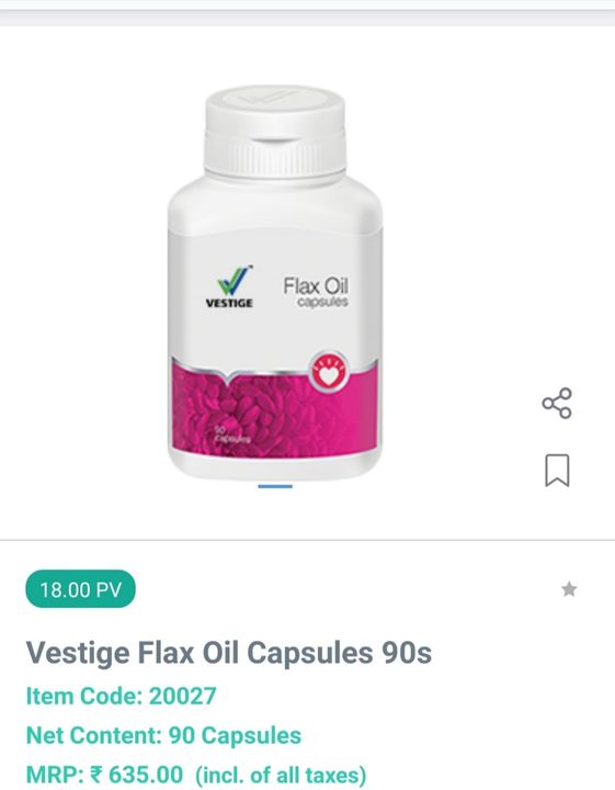 Flax Oil uploaded by VESTIGE MARKETING PRIVATE LIMITED on 8/5/2021