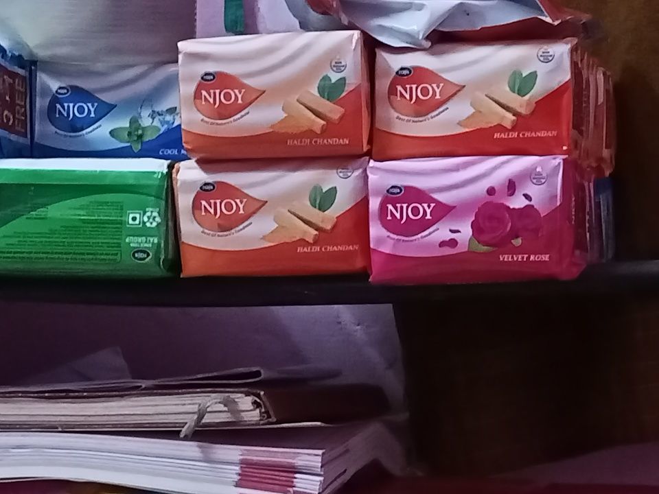 Njoy Soaps 
Available in 4 fragnance uploaded by Padmavati Hygienes on 8/28/2020