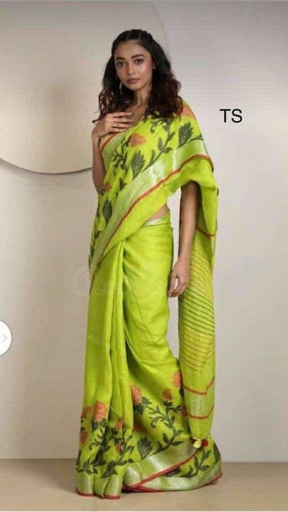 Post image Hey! Checkout my new collection called Pure linen saree. .