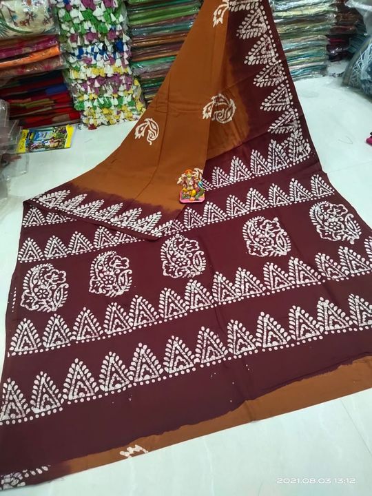 Cotton  batik  sarees  uploaded by business on 8/5/2021