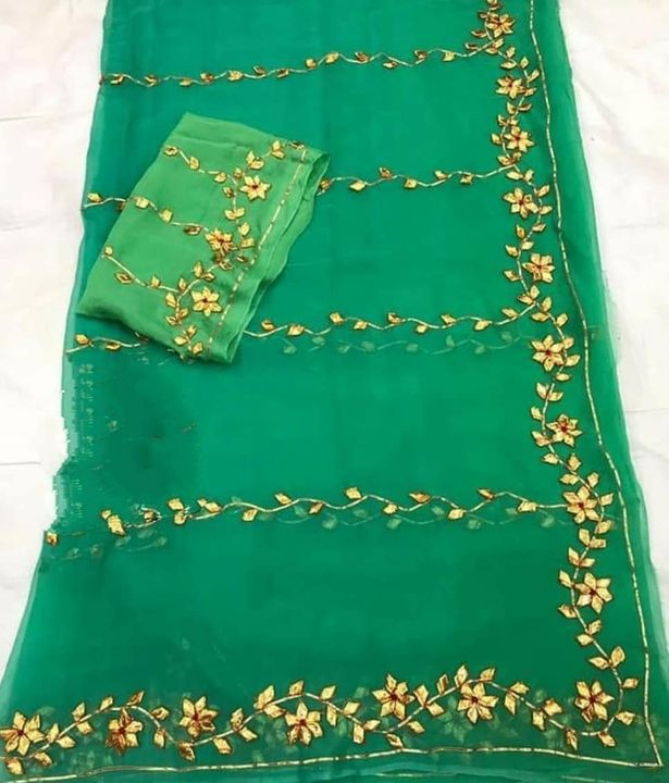Pure chiffon saree uploaded by business on 8/6/2021